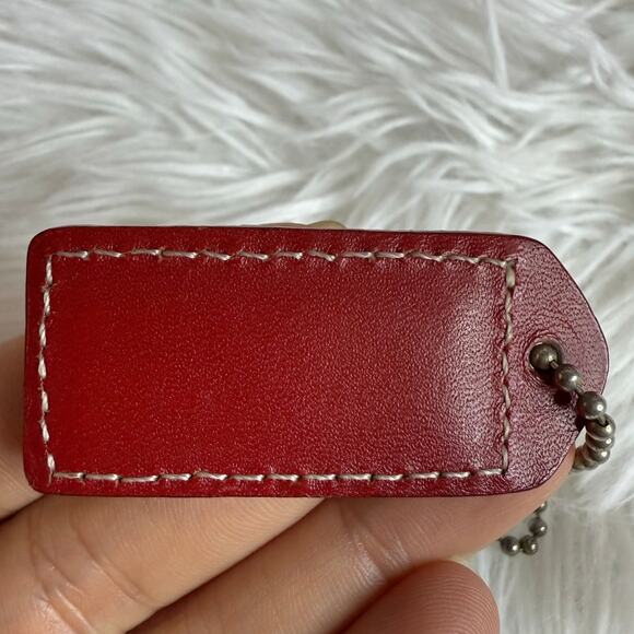 1.5" y2k COACH Vintage Fob Bag Charm Hang tag Hangtag - Picture 2 of 2